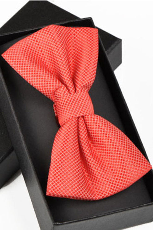 Fashion Polyester Bow Tie Orange Red