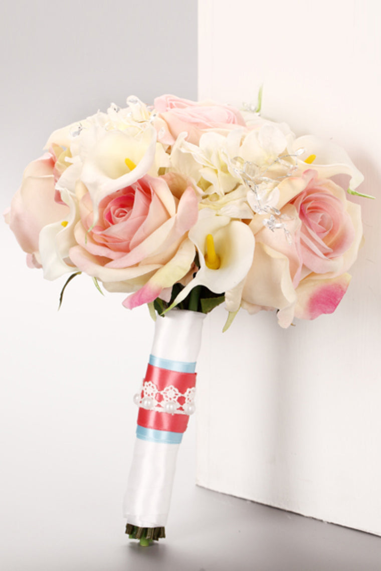 Flannel Pink Rose Bouquet Wedding Bouquet (28*25cm)