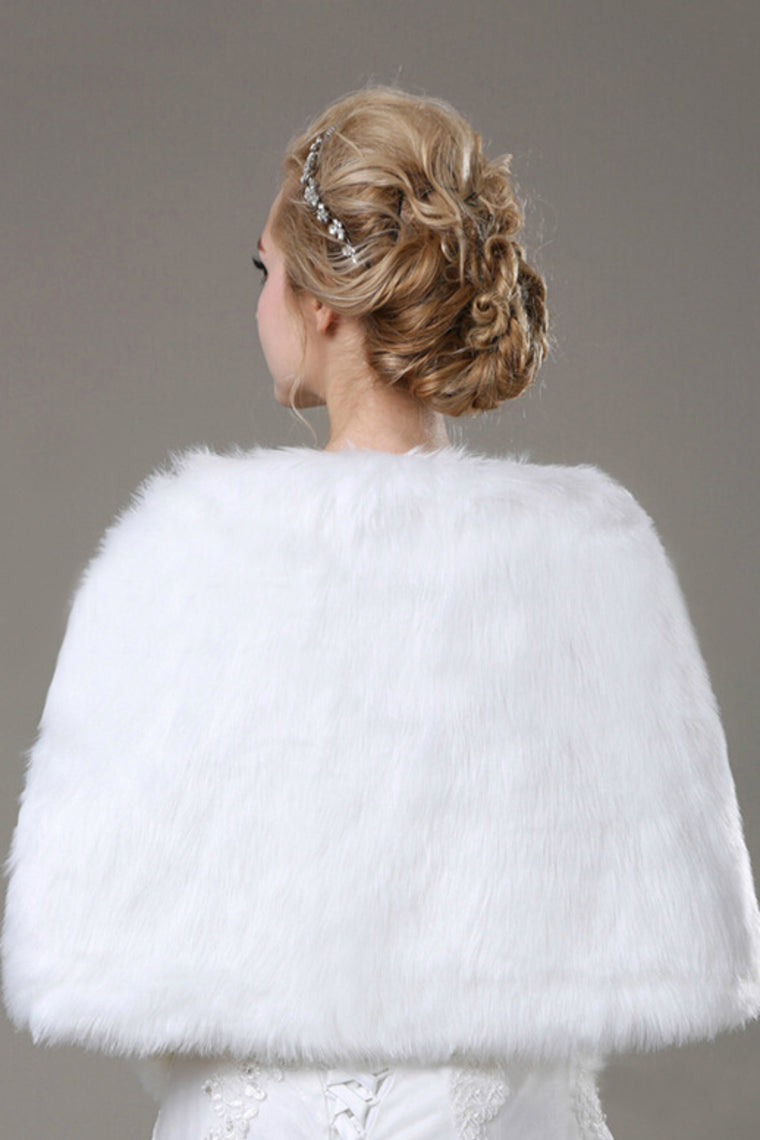 Concise Faux Fur Wedding Wrap