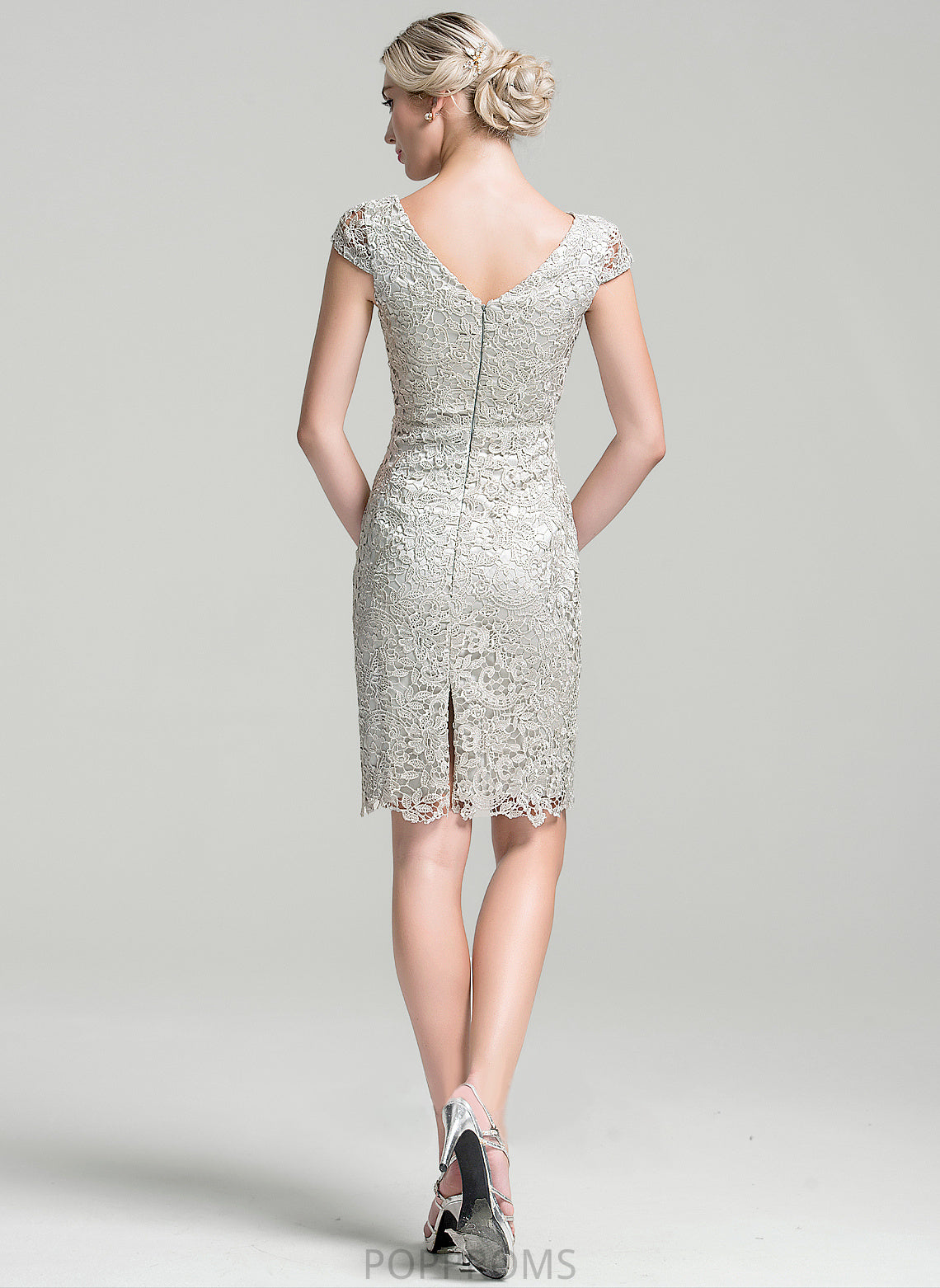 Mother of the Bride Dresses the Dress Mother Bride Yaretzi Lace Scoop Neck of Sheath/Column Knee-Length