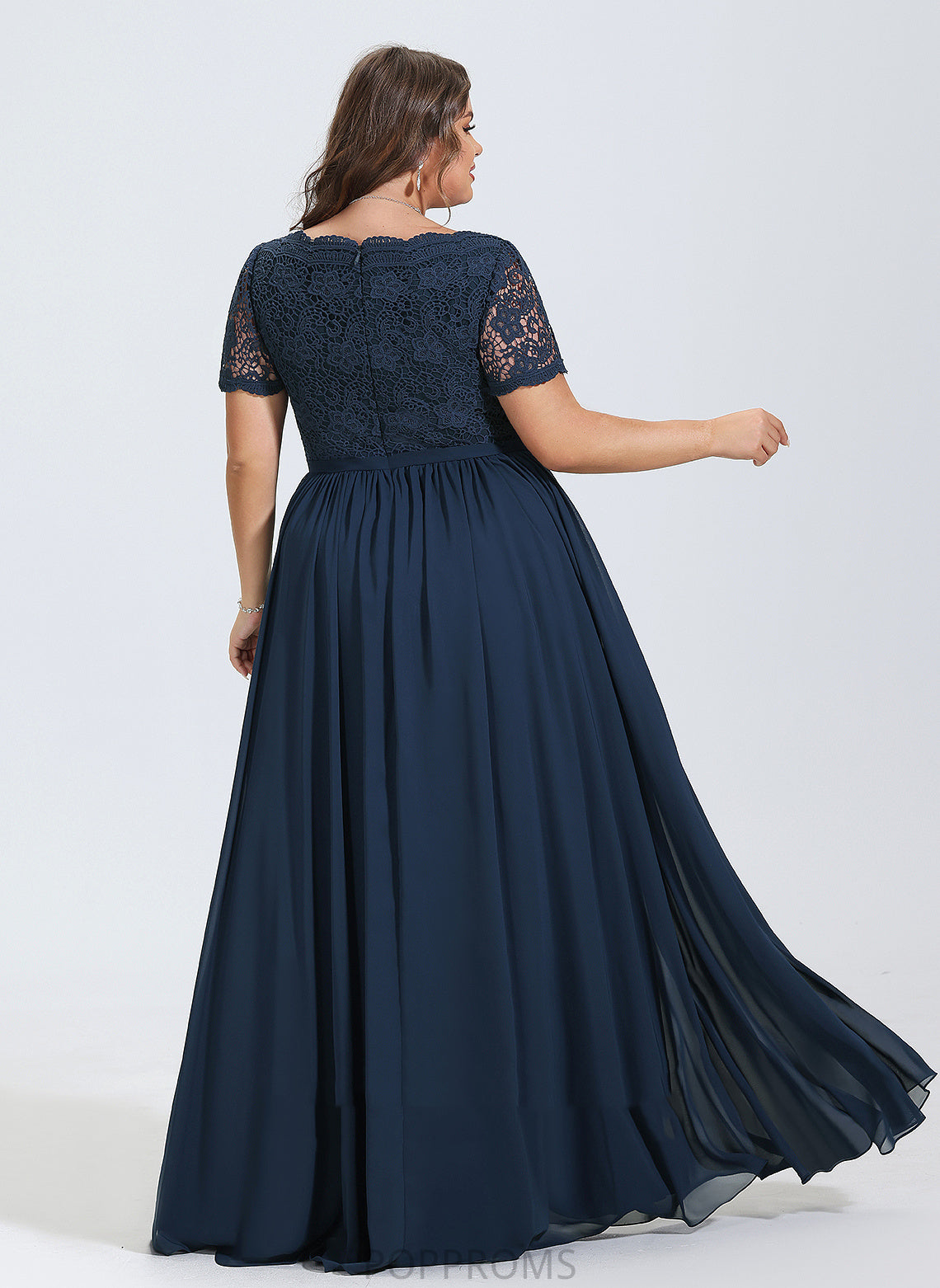 V-neck Silhouette Floor-Length Lace Length Sleeve Neckline Fabric A-Line Kaya Spaghetti Staps Floor Length Bridesmaid Dresses