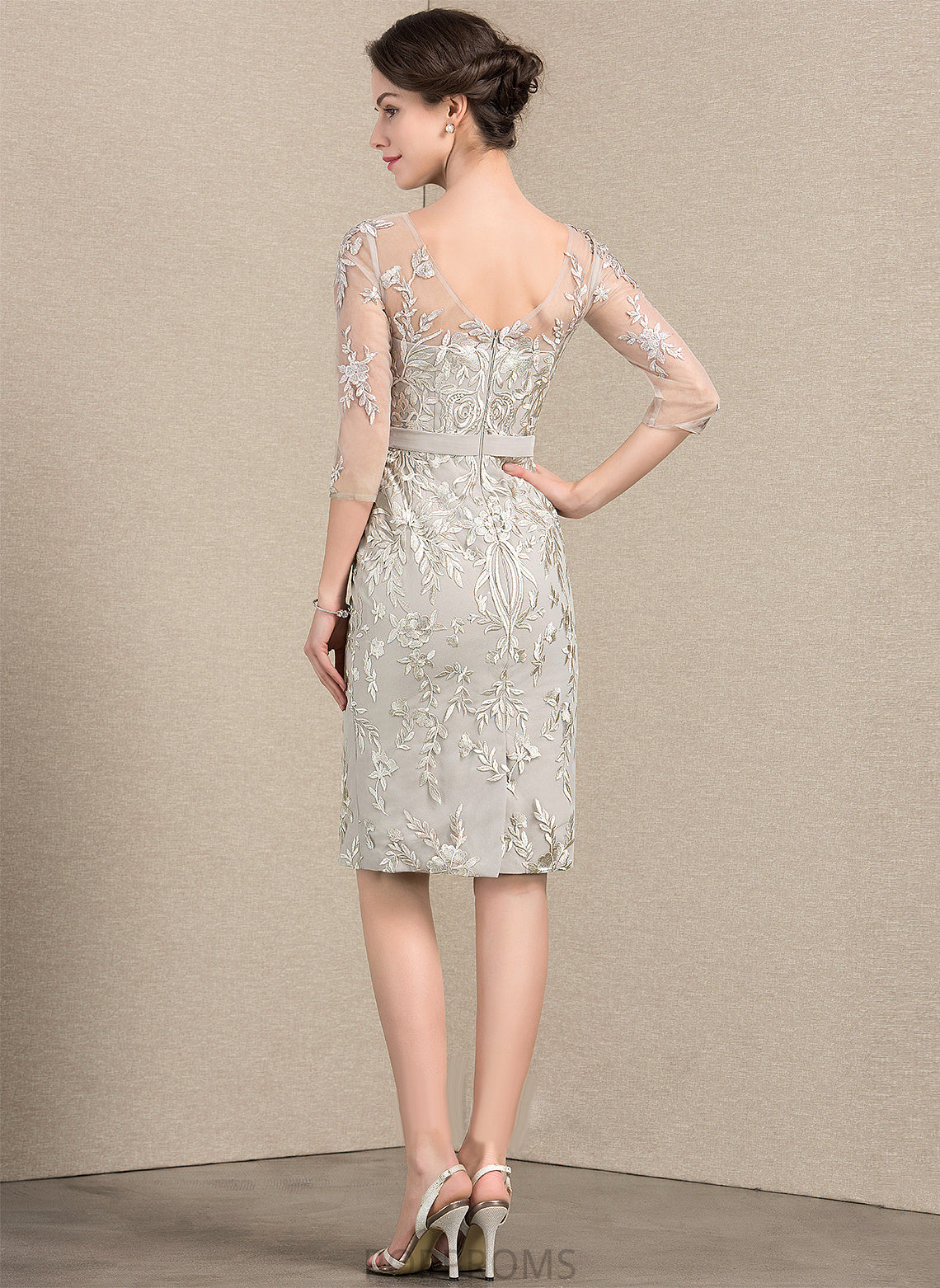 V-neck the Lace Jaylene Knee-Length Sheath/Column Mother Bride of Dress Mother of the Bride Dresses