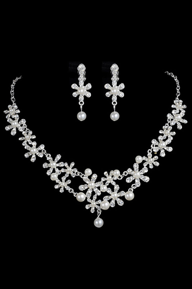 Gorgeous Alloy/Pearl Ladies' Jewelry Sets #TG07-08