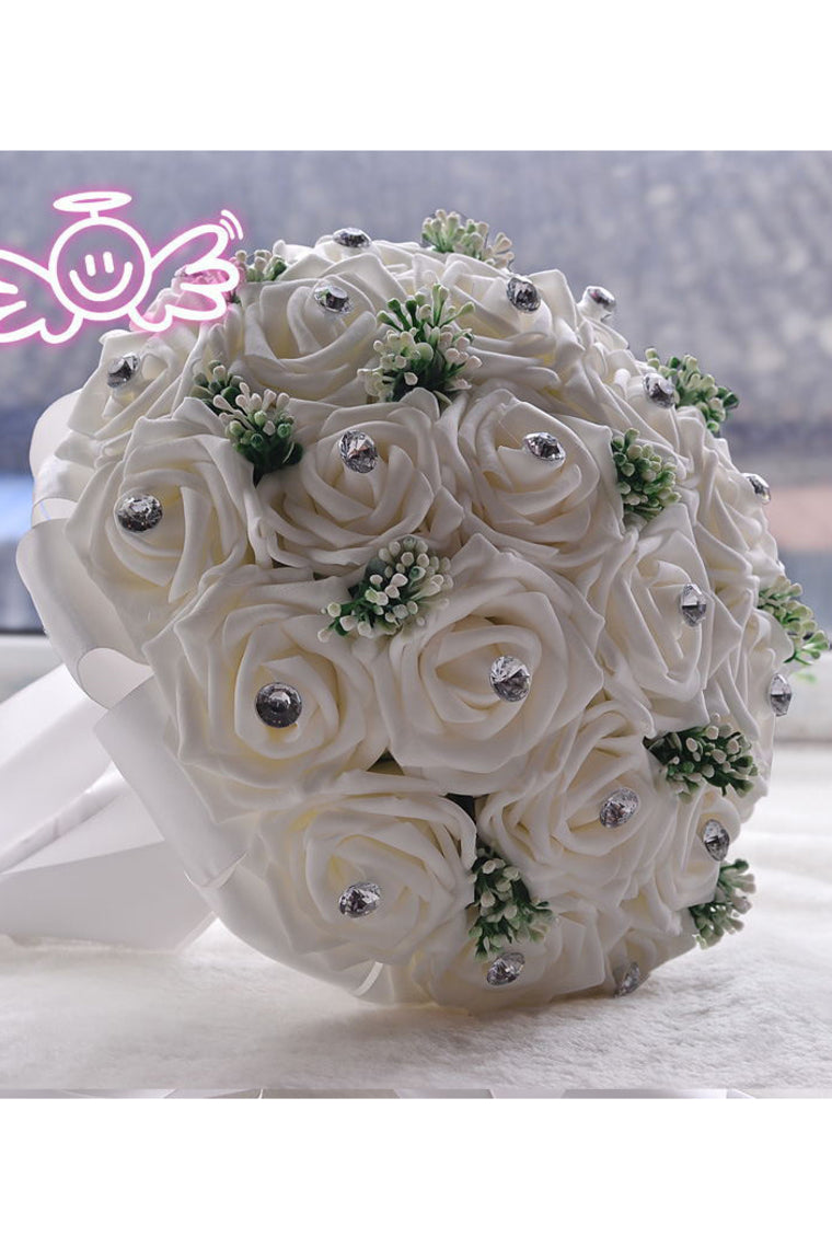 Graceful Round Foam Bridal Bouquets