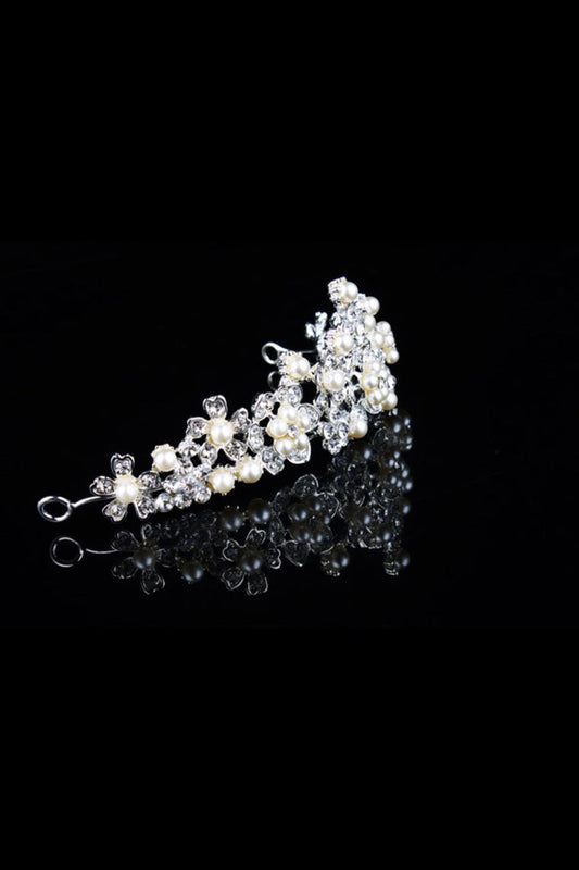 Gorgeous Hair Hoop Alloy With Pearl Wedding Bridal Tiara Hg016