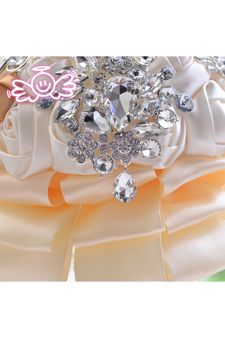 Graceful Satin/Rhinestone Bridal Bouquets