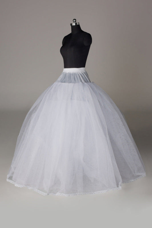 Women Tulle Netting/Polyester Floor Length 3 Tiers Petticoats P014