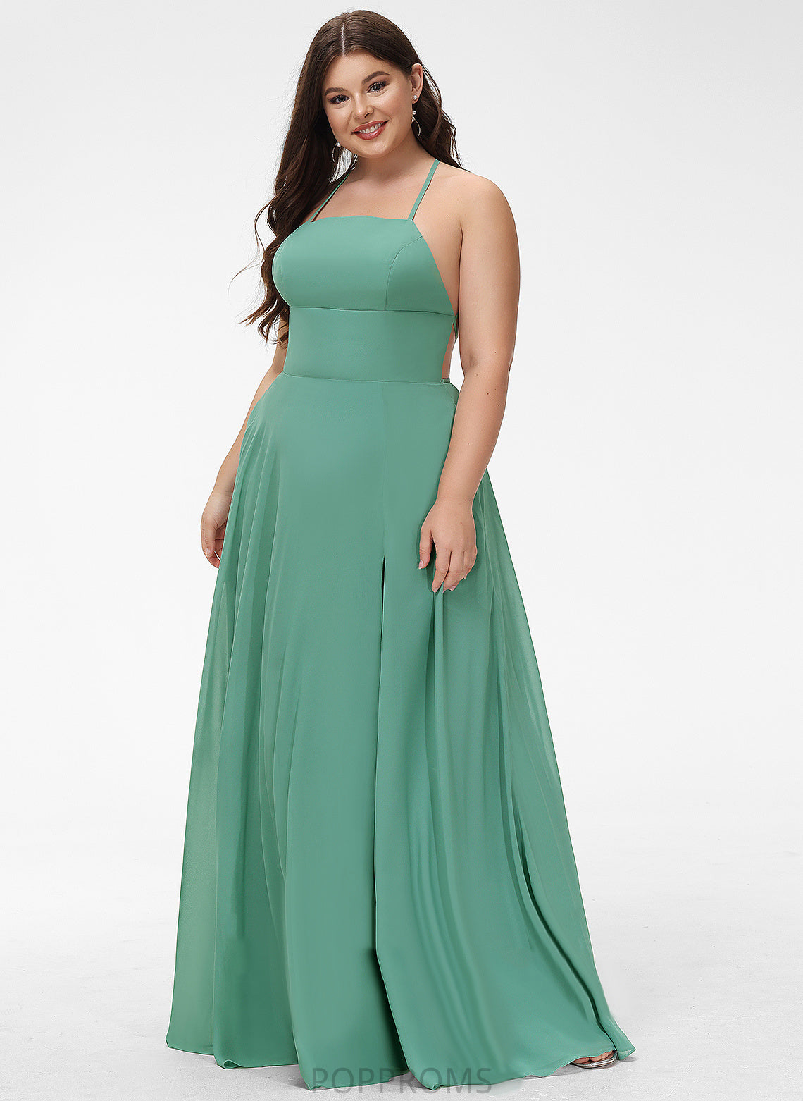 Square Prom Dresses A-Line Sofia Floor-Length Chiffon