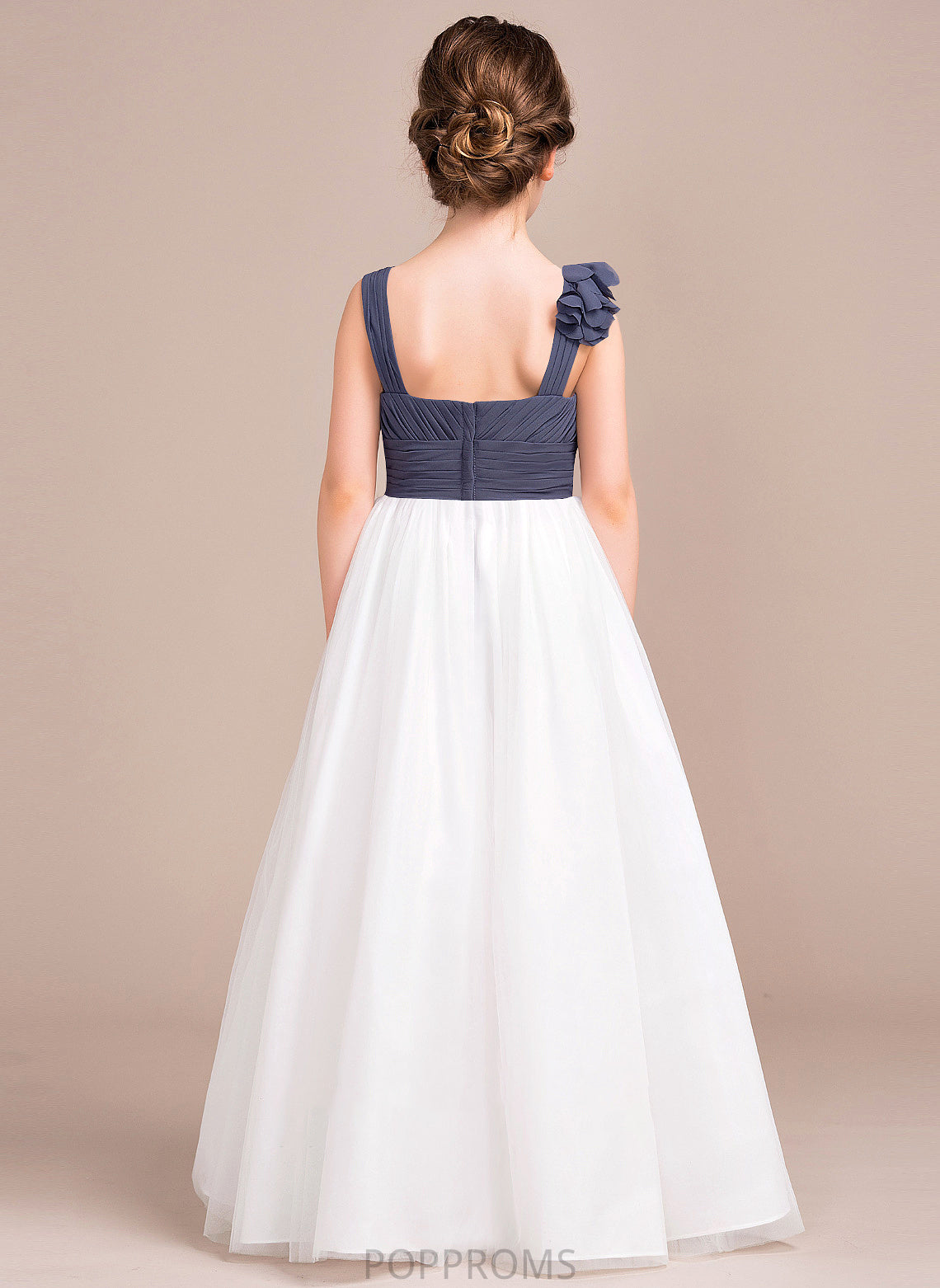 With Tulle Floor-Length Flower(s) Chiffon Junior Bridesmaid Dresses Sweetheart A-Line Ruffle Mina