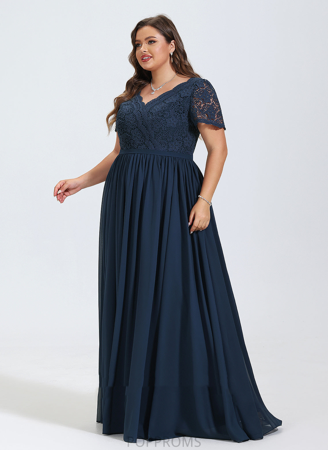 V-neck Silhouette Floor-Length Lace Length Sleeve Neckline Fabric A-Line Kaya Spaghetti Staps Floor Length Bridesmaid Dresses