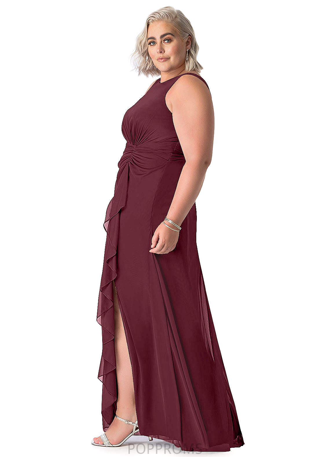 Viola Sleeveless Floor Length Natural Waist Straps A-Line/Princess Bridesmaid Dresses