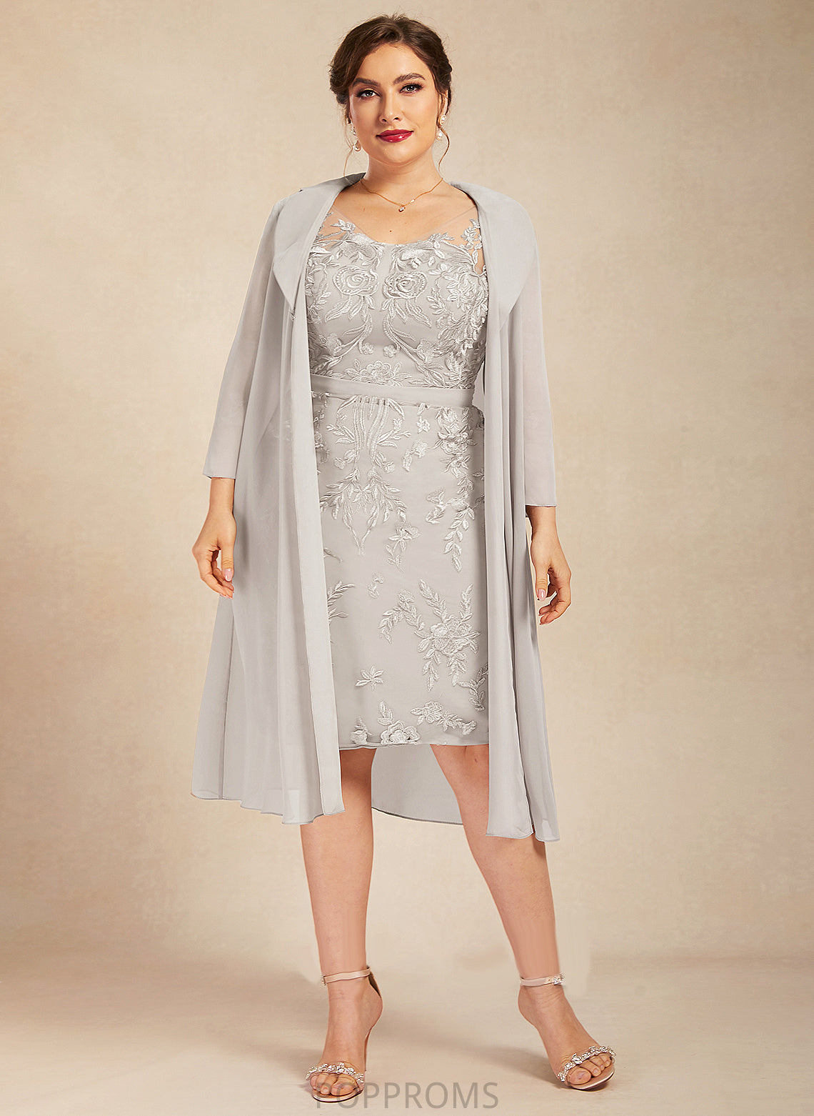 V-neck the Lace Jaylene Knee-Length Sheath/Column Mother Bride of Dress Mother of the Bride Dresses