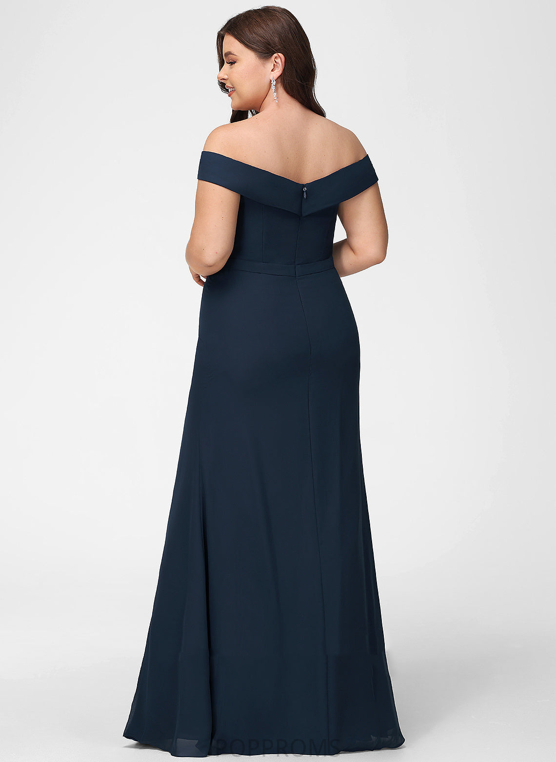 Floor-Length Silhouette Embellishment Length Off-the-Shoulder A-Line Ruffle Neckline Fabric Stephany Floor Length A-Line/Princess Bridesmaid Dresses