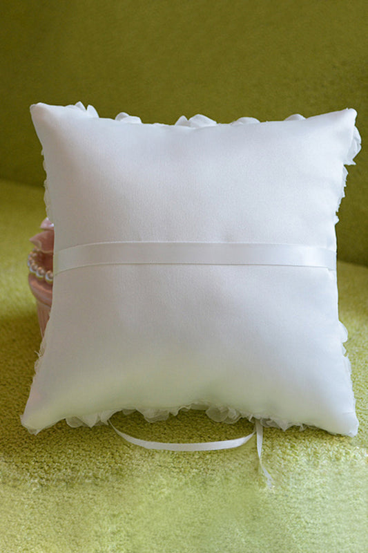 Rose Ring Pillow With Sash