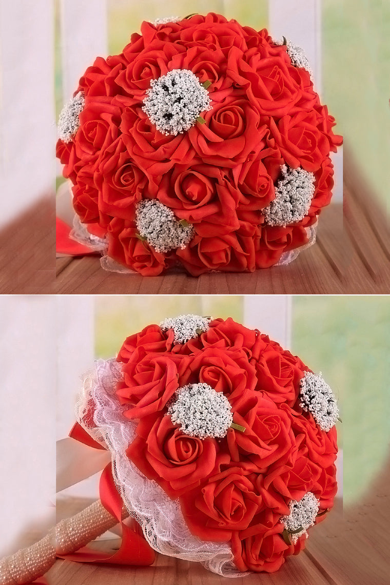 Graceful Round Foam/Ribbon Bridal Bouquets