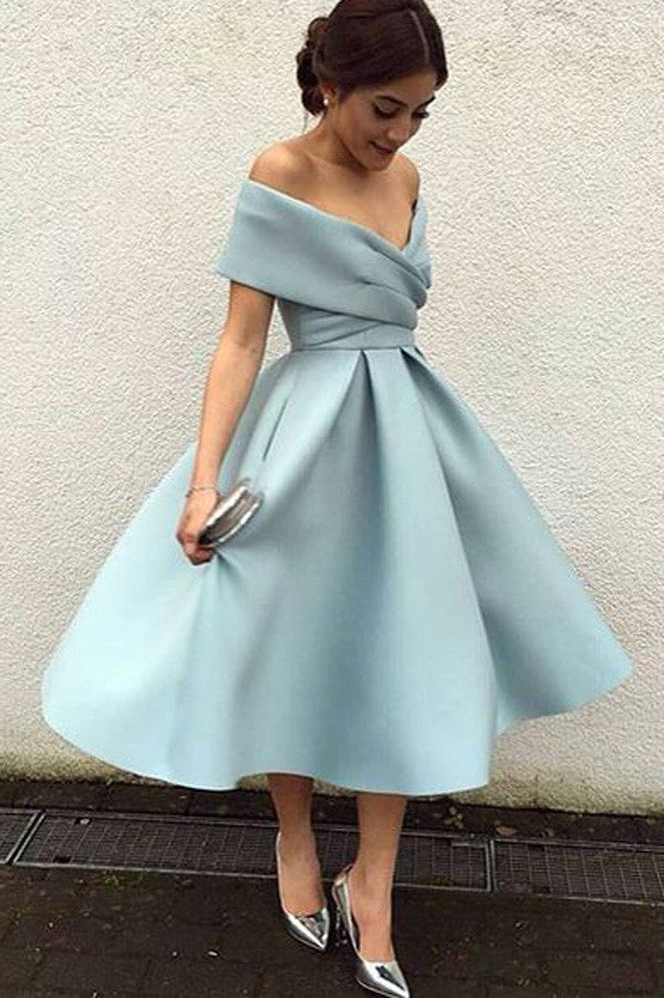 A-Line Light Blue Homecoming Dress HCD24