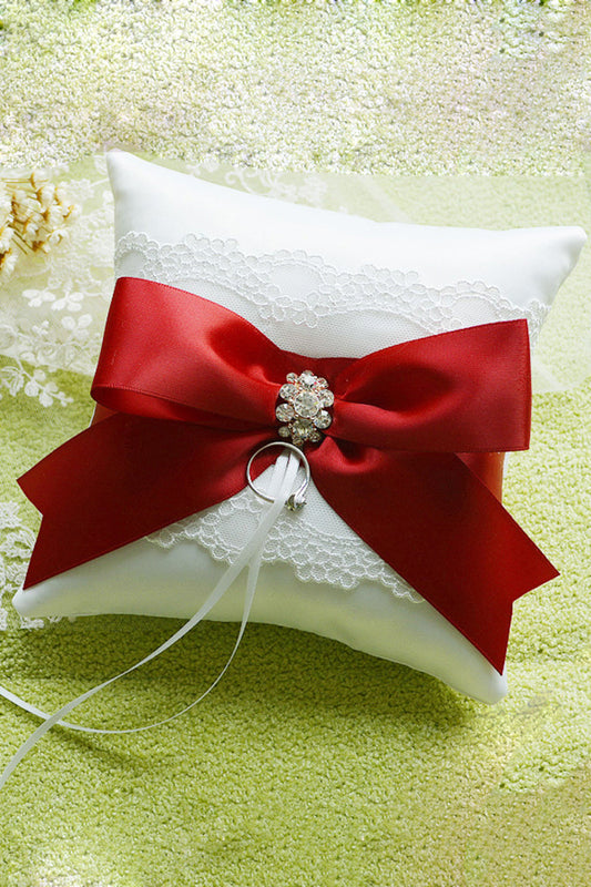 Lace Ring Pillow With Sash