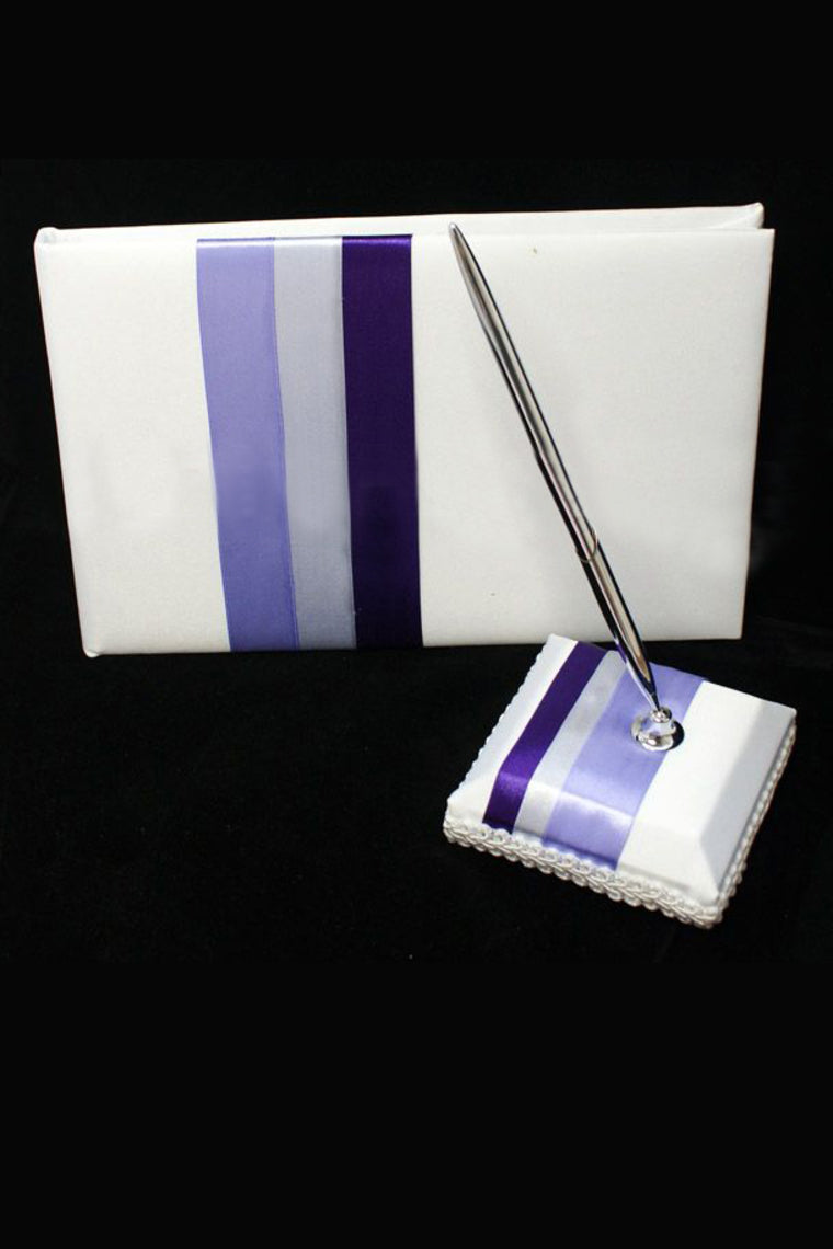 Concise Ribbon/Sash Guestbook & Pen Set