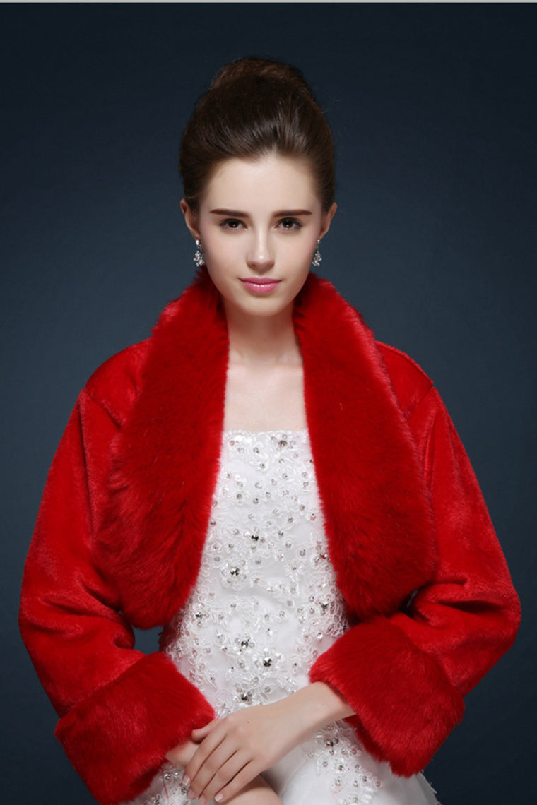 Wedding / Party/Evening Faux Fur Boleros Long Sleeve Wedding Wraps