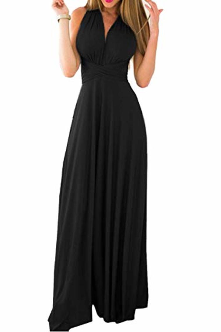 Sexy Variety-Style Elegant V-Neck Pleated Pleated Evening Sleeveless  Back Cross Bridesmaid  Dresses