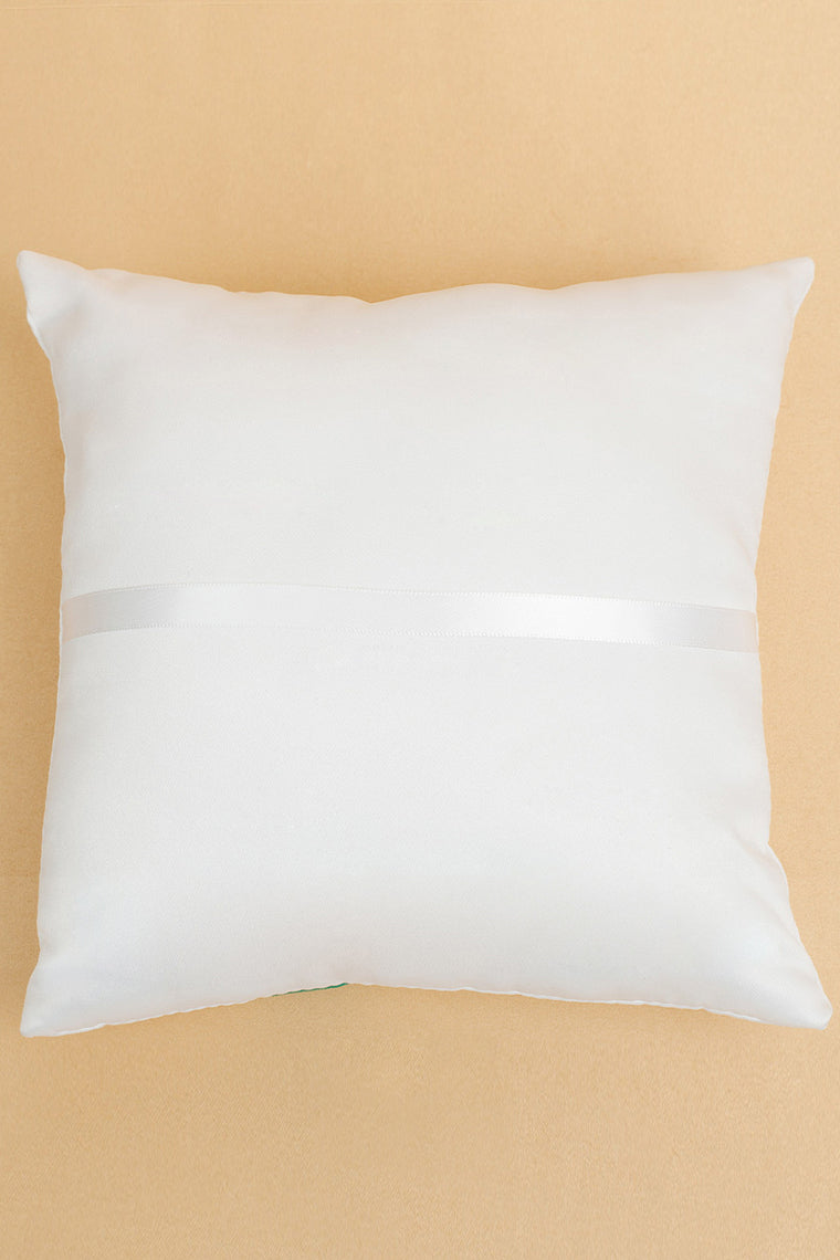 Ring Pillow Satin With Feather