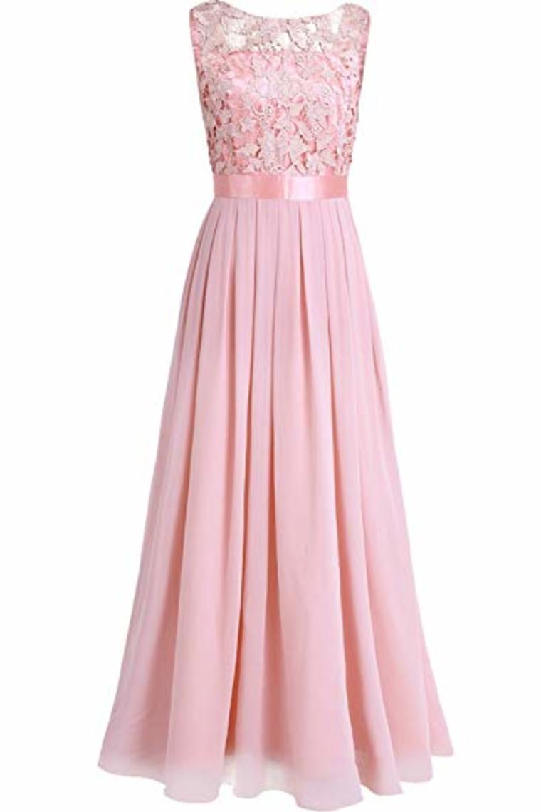 Wedding Bridesmaid Dress Chiffon Elegant Floor Length A Line