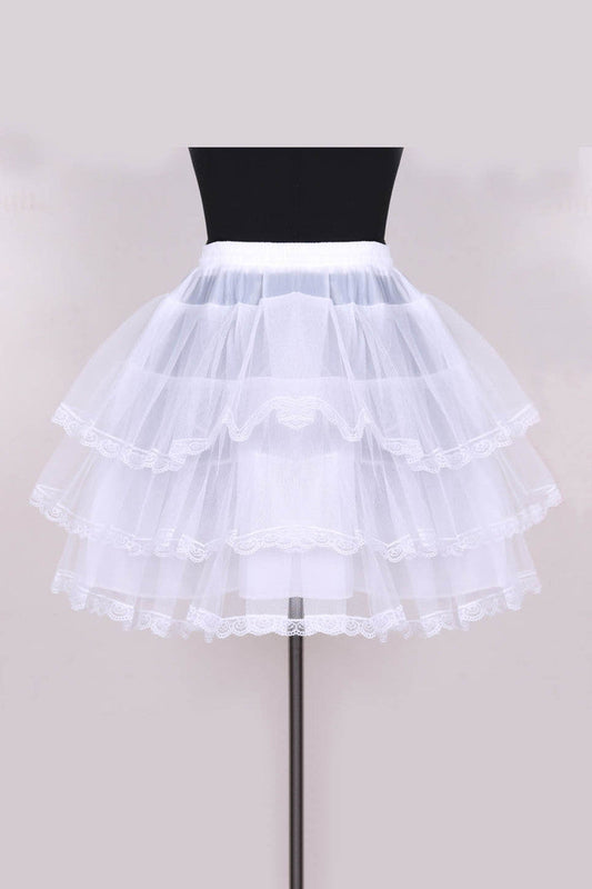 White 3 Tiers Tulle Children Petticoats