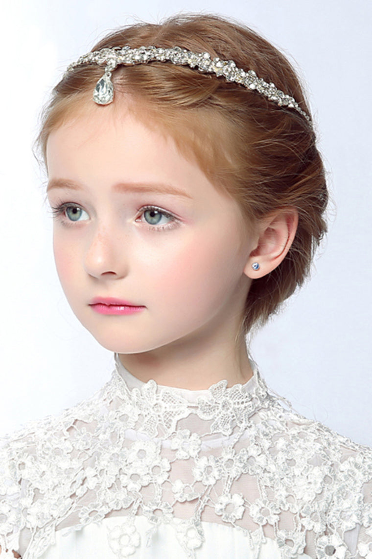 Classic Alloy Headpiece With Rhinestone Flower Girl Hair Jewelry