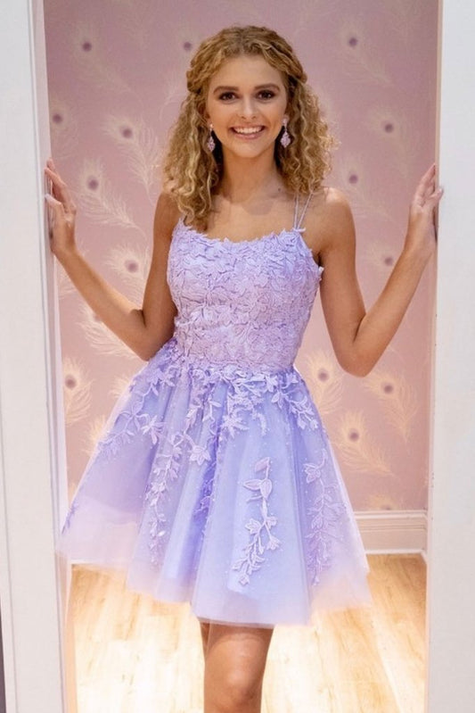 PURPLE TULLE Tamara Homecoming Dresses COCKTAIL DRESS CD12809