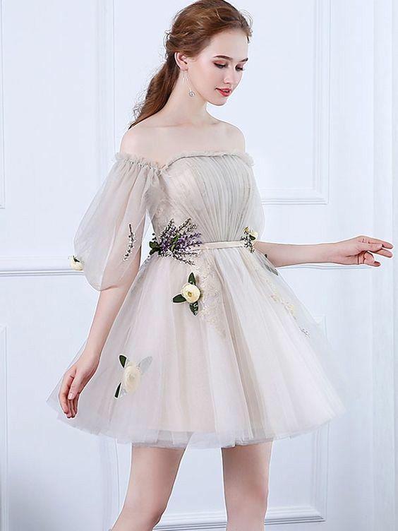 Mini Off-The-Shoulder Homecoming Dresses Rylie Cocktail Charming Party Dress CD14344