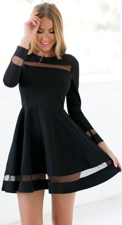 Black Short Evening Homecoming Dresses Izabelle Dress O-Neck Sleeve Formal Dress XXA1501