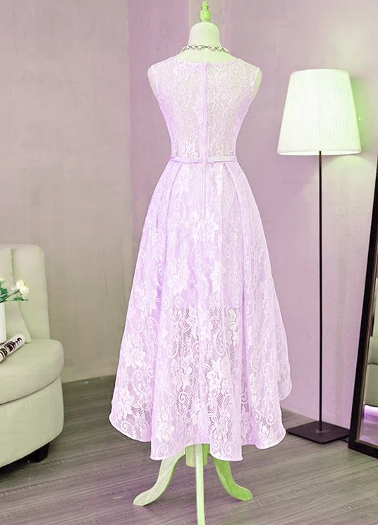 Beautiful Lavender High Low Dress 2024 Short Formal Lace Sonia Homecoming Dresses Dress CD17200