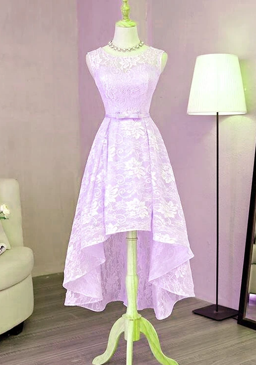 Beautiful Lavender High Low Dress 2024 Short Formal Lace Sonia Homecoming Dresses Dress CD17200