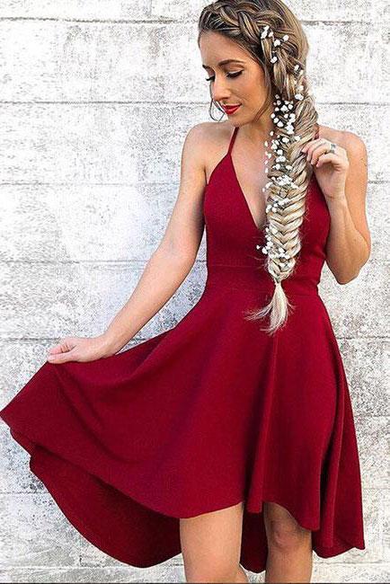 BURGUNDY COCKTAIL DRESS Homecoming Dresses Addyson CD17975