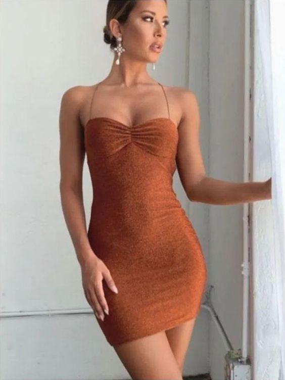 Sexy Body Con Sweetheart Open Margaret Homecoming Dresses Back Spaghetti Straps Min Short Party Dress XXA18077