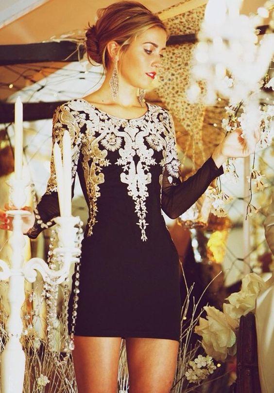 Short Mini Embroidered Vintage Dress Daisy Cocktail Homecoming Dresses Lace Appliqued Black Party XXA2279