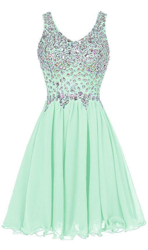 Mint Green Dress Beaded Dress Fashion Sexy Party Dress Custom Homecoming Dresses Braelyn Made Evening Dress XXA2569