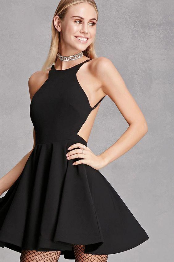 Dress Short Black Cocktail Carla Homecoming Dresses CD2574