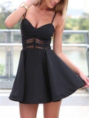 Sexy A-Line V Neck Paneled Short Skater Lace Homecoming Dresses Joanne Dress Cute XXA348