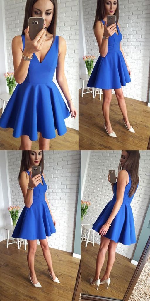 Short Simple Grade Dance Dress Sweet Homecoming Dresses Barbara Royal Blue 16 Dress XXA365