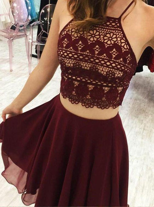 Homecoming Dresses Jazlyn Two Piece Short Burgundy CD378