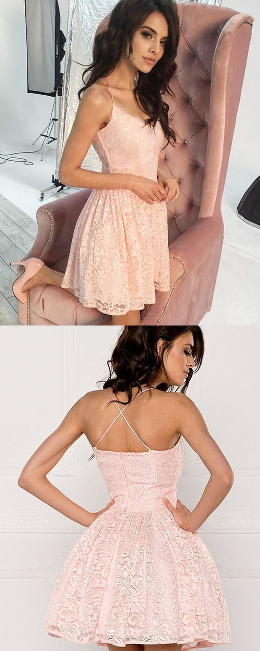 Charming Sylvia Homecoming Dresses Lace Cocktail Party Dress Sexy Short Mini Dress CD4133