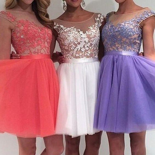 Miranda Homecoming Dresses Lace Tulle CD4154