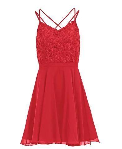 Sexy Caroline A Line Homecoming Dresses Lace Chiffon Simple Top Red Short XXA4539