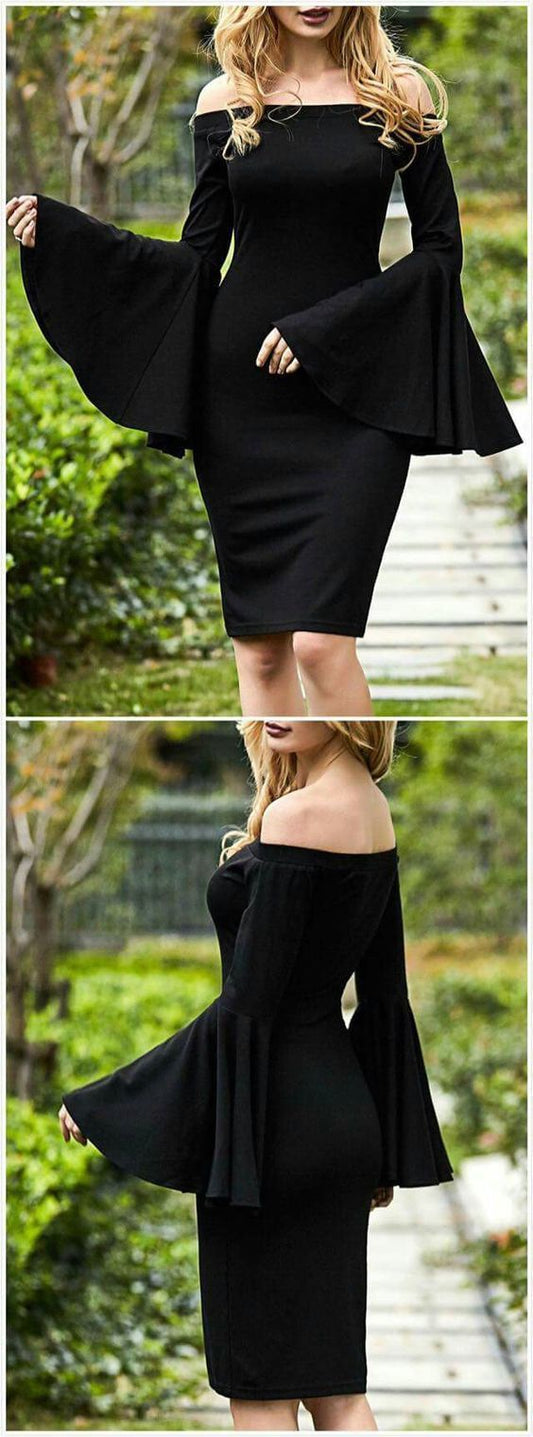 Sexy Black Sheath Evening Dress Formal Long Thirza Homecoming Dresses Dress CD803