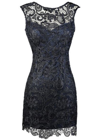 Homecoming Dresses Lace Patricia Sheath Bateau Backless Short Navy Blue Mother Of The Bride Dress CD819