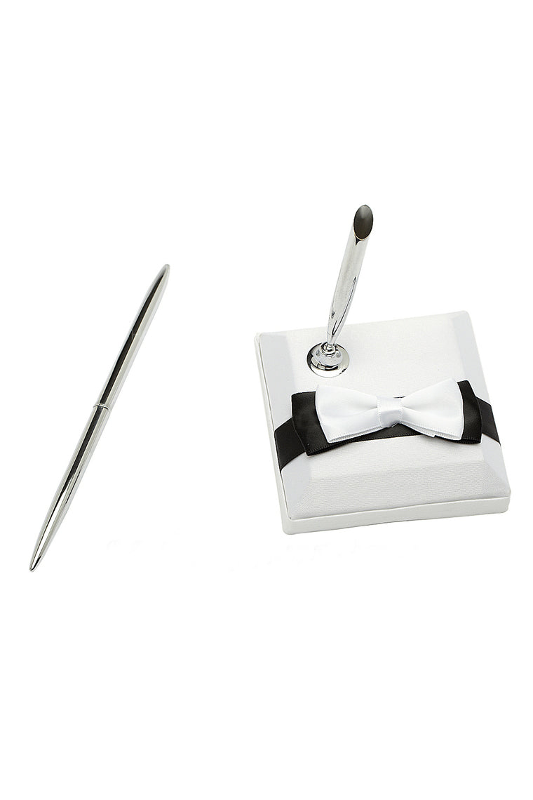 Simple Bow Guestbook & Pen Set