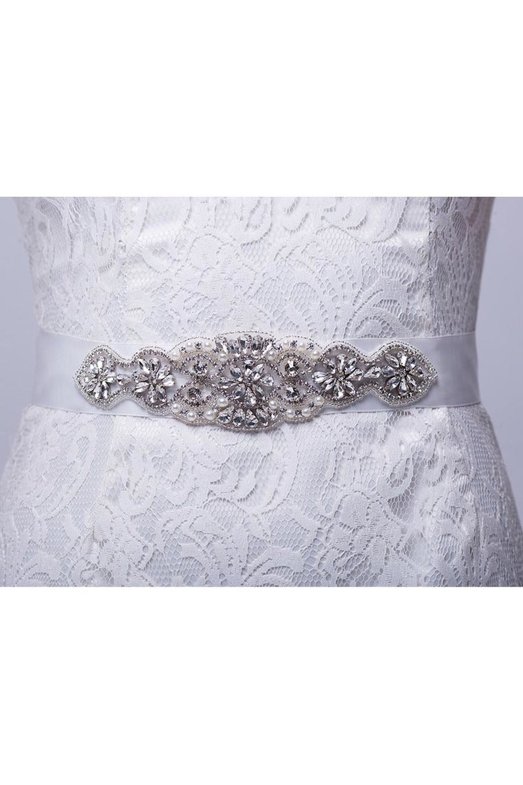 Satin Wedding/Evening Ribbon Sash With Rhinestone