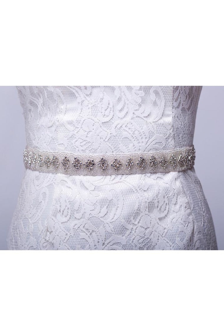 Concise Satin Wedding/Evening Ribbon Sash With Rhinestone