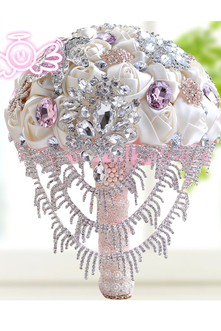 Fascinating Satin/Rhinestone Bridal Bouquets